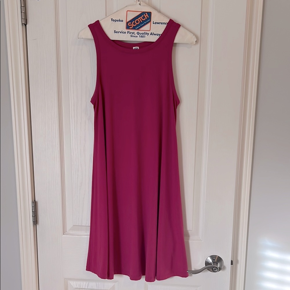 Pink Halter Sundress Sleeveless Casual Mini